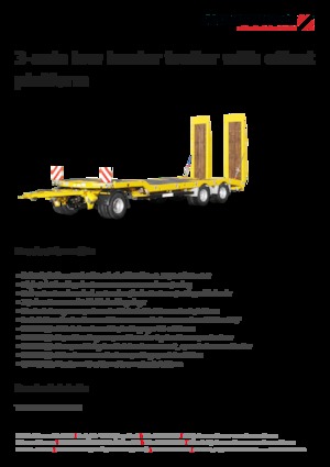 Remorques surbaissées Schwarzmüller 3-axle low loader trailer with offset platform