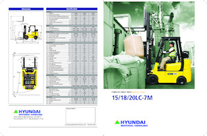 Chariots élevateurs frontaux à gaz Hyundai 18LC-7M