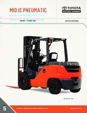 Chariots élevateurs frontaux à gaz Toyota 50-8FG50U