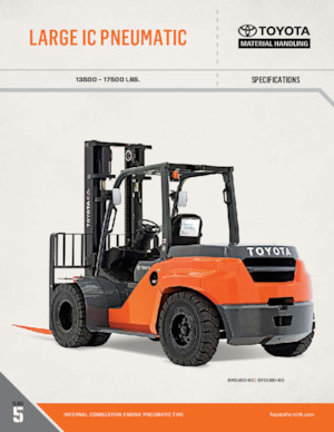 Chariots élevateurs frontaux à gaz Toyota 8FG70U