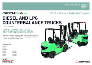 Chariots élevateurs frontaux à gaz Mitsubishi FG20CN