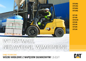 Chariots élevateurs frontaux à gaz Caterpillar GP35N 