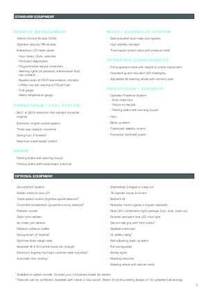 Chariots élevateurs frontaux à gaz UniCarriers CF80