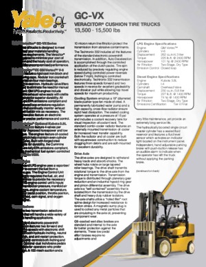 Chariots élevateurs frontaux à gaz Yale GC155VX