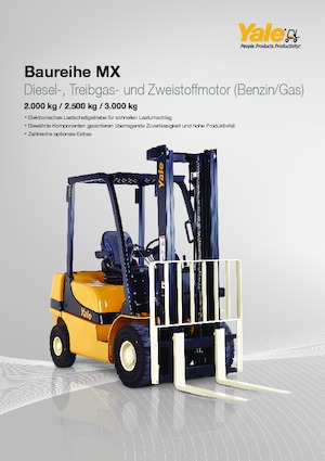 Chariots élevateurs frontaux à gaz Yale GLP 25MX