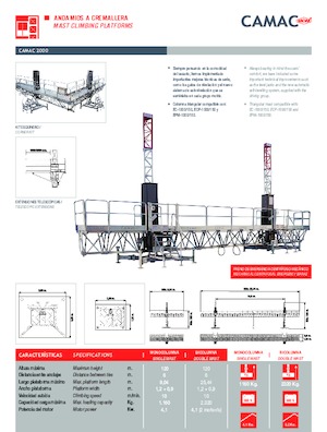 Nacelles grimpantes à mâts CAMAC Camac 2000