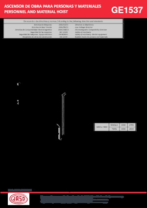 Ascenseurs industriels Jaso GEI1537