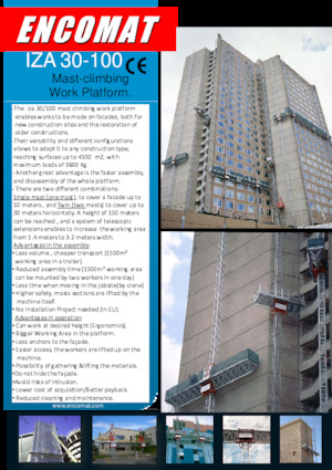 Nacelles grimpantes à mâts Encomat IZA 30/100