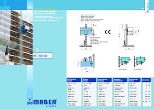 Ascenseurs industriels Maber MB 1500/150