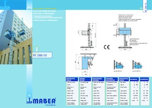 Ascenseurs industriels Maber MB 2000/150