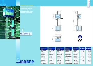 Ascenseurs industriels Maber MB A 2000/150