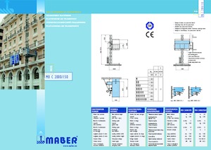 Ascenseurs industriels Maber MB C 2000/150-R