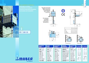 Ascenseurs industriels Maber MB C 500/120-M