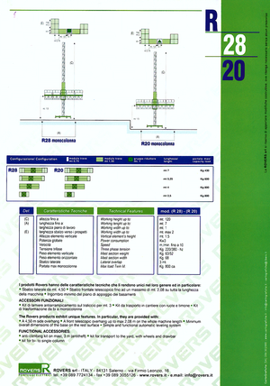 Nacelles grimpantes à mâts Rovers R 28 TS