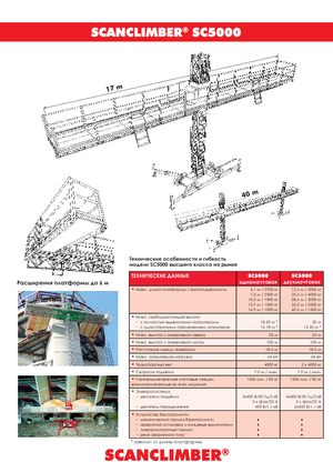 Nacelles grimpantes à mâts Scanclimber SC 5000 E