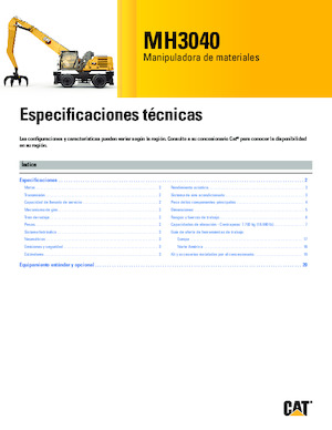 Manipulateurs de matériaux Caterpillar MH3040