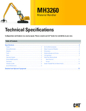 Manipulateurs de matériaux Caterpillar MH3260