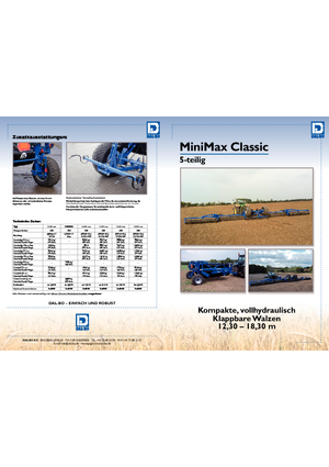 Rouleaux pour des champs et prairies DAL-BO MiniMax Classic 14.3