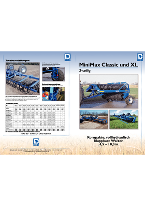 Rouleaux pour des champs et prairies DAL-BO MiniMax Classic 12.3 XL