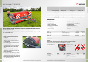 Rouleaux pour des champs et prairies Saphir Robust 250 