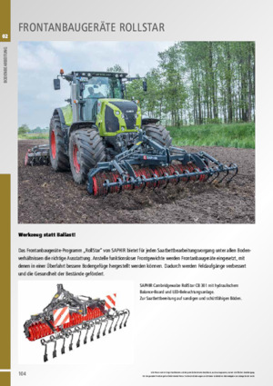 Rouleaux pour des champs et prairies Saphir RollStar TR 300