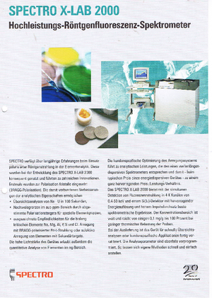 Analyseurs de métaux Spectro Spectro X-LAB 2000