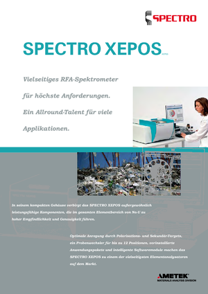 Analyseurs de métaux Spectro SPECTRO XEPOS