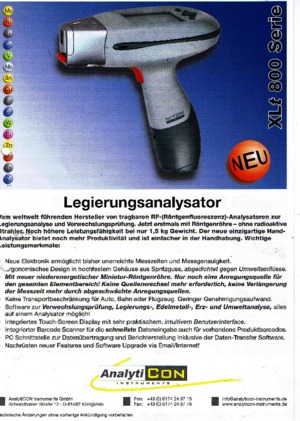 Analyseurs de métaux Niton XLt 800