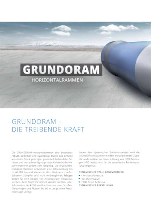 Microtunneliers TRACTO-Technik Grundoram Mini Gigant