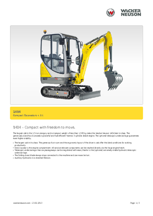 Mini Pelles Neuson 1404