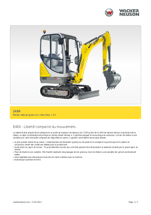 Mini Pelles Neuson 1404