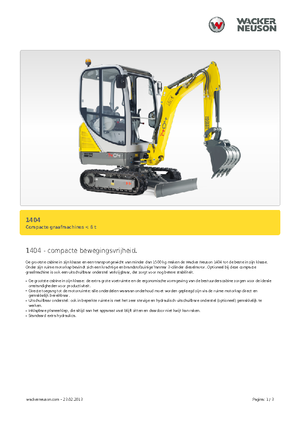Mini Pelles Neuson 1404