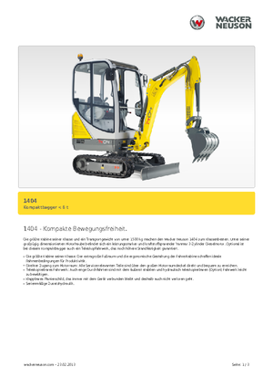 Mini Pelles Neuson 1404