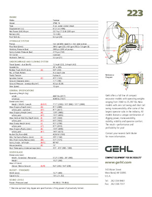 Mini Pelles Gehl 223 