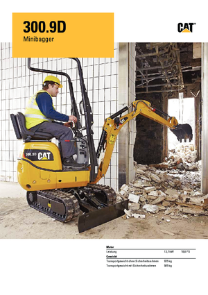 Mini Pelles Caterpillar 300.9D