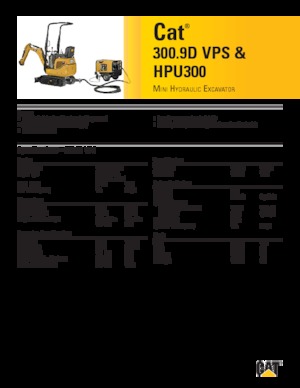 Mini Pelles Caterpillar 300.9D VPS 