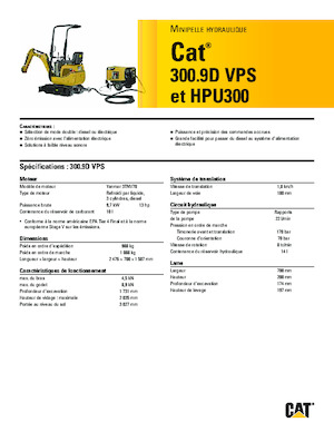 Mini Pelles Caterpillar 300.9D VPS 