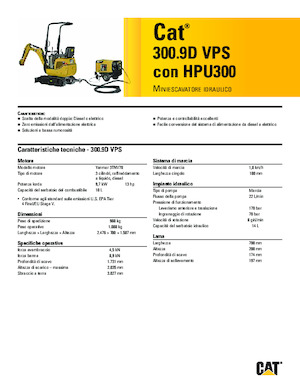 Mini Pelles Caterpillar 300.9D VPS 