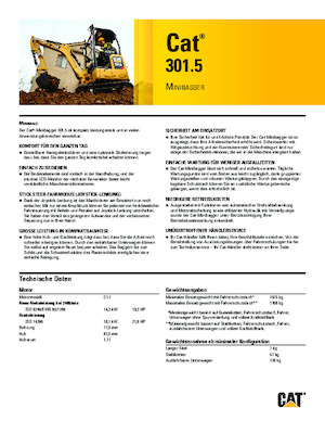 Mini Pelles Caterpillar 301.5