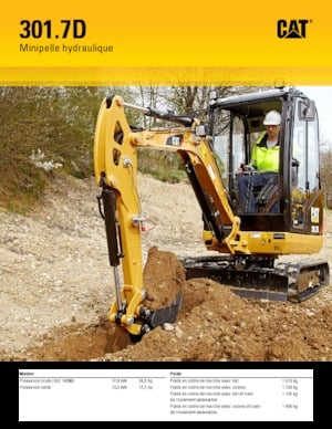 Mini Pelles Caterpillar 301.7D