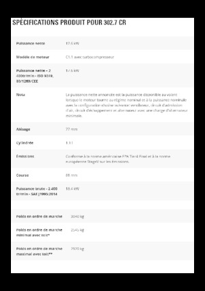 Mini Pelles Caterpillar 302.7 CR