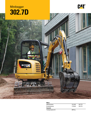 Mini Pelles Caterpillar 302.7D