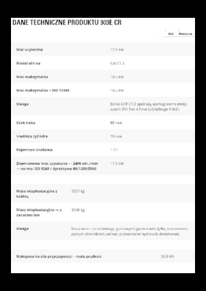 Mini Pelles Caterpillar 303E CR