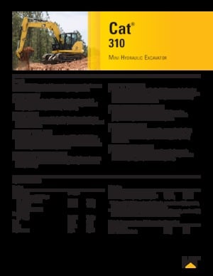 Excavatrice sur chenilles Caterpillar 310