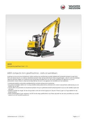 Mini Pelles Wacker Neuson 6003