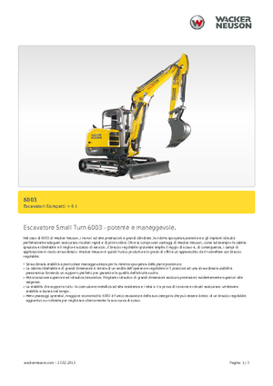 Mini Pelles Wacker Neuson 6003