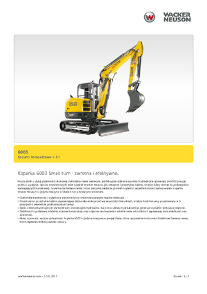 Mini Pelles Wacker Neuson 6003