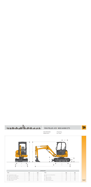 Mini Pelles JCB 8025 ZTS