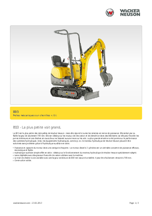 Mini Pelles Neuson 803