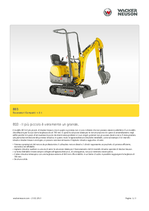 Mini Pelles Neuson 803